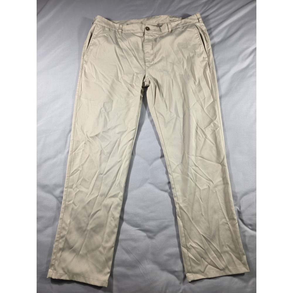 Mizzen + Main Baron Athletic Tapered Pants Mens 40x32 Tan Khaki Performance
